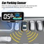 4pcs/8pcs Probes Rear Reversing Radars System LCD Display Car Parking Sensor Distance Detection Sound Warning Buzzer 4