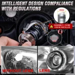 H4 Bi Mini LED Projector Lens Car Bulb EMC Auto Headlight Turbo Lamps Canbus Plug and Play Dual Motorcycle High Low Beam 12V 24V 4