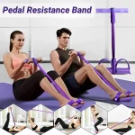 Four-Tube Pedal Tensioner Multi-Functional Household Fitness Equipment Yoga Abdominal Strengthening Elastic Band Tension Rope 2