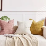 Chenille Pillowcase Bamboo Yarn Texture Throw Pillow Covers Solid Sofa Cushion Covers for Home Bedroom Living Room Decor 6