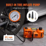SucceBuy 5T Electric Car Jack Hydraulic Jack with Electric Impact Wrench Built-in Inflatable Pump, LED Light for SUV Sedan Truck 5