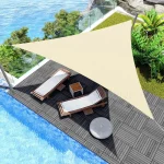 5x5x5/2x2x2M Waterproof Sun Shelter Triangle Sunshade Protection Outdoor Canopy Garden Patio Pool Shade Sail Awning Shade Cloth 2