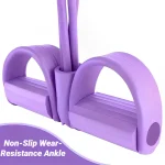 Four-Tube Pedal Tensioner Multi-Functional Household Fitness Equipment Yoga Abdominal Strengthening Elastic Band Tension Rope 5
