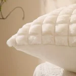 1PCS Imitation Rabbit Plush Throw Pillow Case Living Room Sofa ThrowPillow Cushion Office Solid Color Waist Pillow Bedroom 4