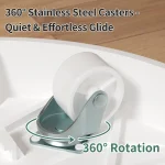 Nordic-Style Round Hidden Flowerpot Tray: Movable Caster Base With Built-In Water Tray, Plastic Base 5