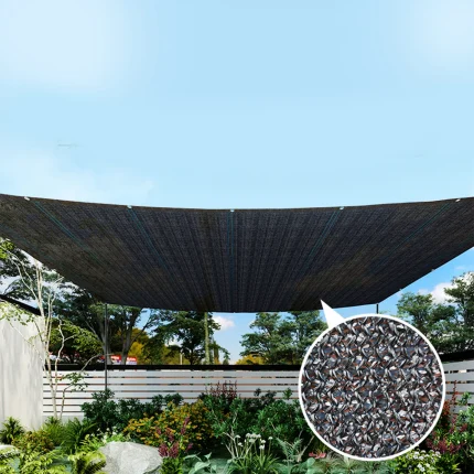 Mesh Tarp with Grommets Foldable Cloth Plant Cover High Density UV Protection Canopy Shade Net for Garden Car Picnics Pools