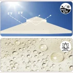 3x3M Garden Gazebo Tent Cover Canopy Replacement Top Canopy Cover 2 Tier Outdoor Patio Garden Tent Roof Top for Patio Sunshade 2