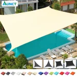420D Waterproof Square Rectangular Shade sail, Outdoor Garden Swimming Pool Awning, Camping Hiking Sun shelter 6