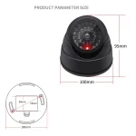 Creative Black Plastic Dome CCTV Dummy Camera Flashing Led Fake Camera Power Via AA Battery Surveillance Security System 5