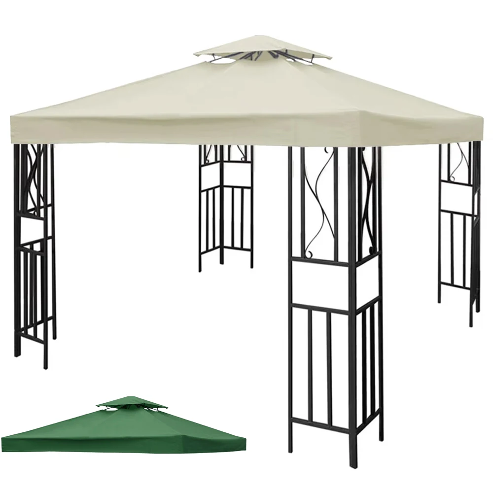 3x3M Garden Gazebo Tent Cover Canopy Replacement Top Canopy Cover 2 Tier Outdoor Patio Garden Tent Roof Top for Patio Sunshade 3x3M Garden Gazebo Tent Cover Canopy Replacement Top Canopy Cover 2 Tier Outdoor Patio Garden Tent Roof Top for Patio Sunshade
