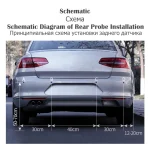 Car LED Parking Sensor Kit with 4 Radar Accurate Digital Display of Obstacle Distance Alarm Parktronic Kit Suitable For Most Car 6