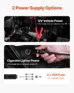 SucceBuy 5T Electric Car Jack Electric Scissor Jack 12V Tire Changer with Electric Impact Wrench & LED Light for Sedan SUV Truck 6