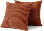 Fall Decorative Throw Pillow Covers Soft Corduroy Boho Striped Pillow Covers Pillowcases Farmhouse Home Decor for Couch Bed Sofa 6