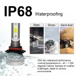 2Pcs car LED headlights C1 26000lm 80W COB  chip 3000k/4300k/6000k/8000k lime  h4 h7 h1 LED headlights 9005 h7 h11 LED lights 6
