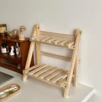 2 Tiers Plant Stand Bamboo Indoor Tabletop Bamboo Succulent for Window Sill Plant Shelf Rack Flower Pot Holder 6