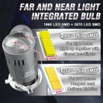 H4 Bi Mini LED Projector Lens Car Bulb EMC Auto Headlight Turbo Lamps Canbus Plug and Play Dual Motorcycle High Low Beam 12V 24V 2
