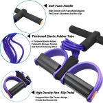 Four-Tube Pedal Tensioner Multi-Functional Household Fitness Equipment Yoga Abdominal Strengthening Elastic Band Tension Rope 4