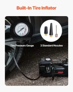 SucceBuy 5T Electric Car Jack Electric Scissor Jack 12V Tire Changer with Electric Impact Wrench & LED Light for Sedan SUV Truck 4