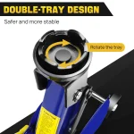 PRO. 2 Ton Hydraulic Trolley Steel Jack,Flat Lifting Height 135-320 mm, 360° Wheels Car Lifter Axle Stand for Workshop Home 4