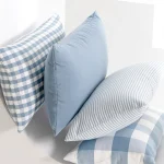 LEEJOOM Light Blue Baby Blue Pillow Covers Plaid Home Decorative Sofa Cushion Cover 30x50cm/45x45cm 1PC 2
