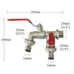 Gardening Tools Zinc Alloy Faucet 12 Inch Internal And External Threads Lever Handle For Easy Switching Water Supply Faucet Ball 4