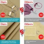 Sun Shade Sail Outdoor Patio Canopy Triangle Sunscreen UV Protection Beach Pool Rust Resistant Wind Sail for Yard Deck Lawn Tent 5
