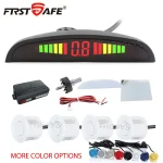 FirstSafe Factory Car LED Parking Sensor Kit 4Sensors 22mm Backlight Display Reverse Radar Kit Monitor System 12V 13Colors 2