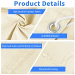 Waterproof Straight Edge Sun Shade Sail with Grommets Garden Sunscreen Pergola Shade Cover Canopy For Outdoor Garden Patio Tent 3