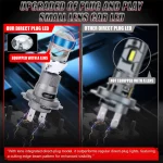 Double Lens Mini Car Headlight H7 Lamp Projector LED Bulb Canbus 120W 6000K 30000LM 12V Hi/Low Beam Auto motocycles Headlamp 6