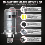 H4 Bi Mini LED Projector Lens Car Bulb EMC Auto Headlight Turbo Lamps Canbus Plug and Play Dual Motorcycle High Low Beam 12V 24V 5