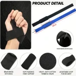 Weightlifting Wrist Straps Strength Training Adjustable Non-slip Gym Fitness Lifting Strap Wrist Support Sports Grip Band 3