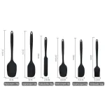 Silicone Kitchenware 6-Piece Set, Cream Scraper, Spatula, Oil Brush, Size Scraper Set Baking Tool, Non-Integrated Hand 6