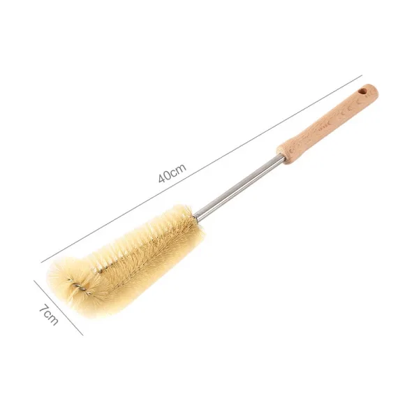 Kitchen Cleaning Tools Drink Bottles Glass Scrubbers Cleaning Brush Wooden Bottle Cleaning Brush with Long Handle 5
