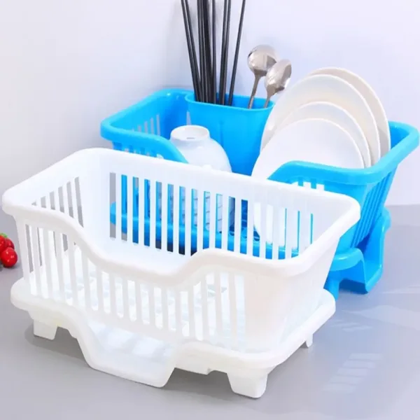 Dish Drying Kitchen Utensils Drainer Rack with Drain Board Countertop Dinnerware Plates Bowls Chopsticks Spoons Organizer Dish Drying Kitchen Utensils Drainer Rack with Drain Board Countertop Dinnerware Plates Bowls Chopsticks Spoons Organizer