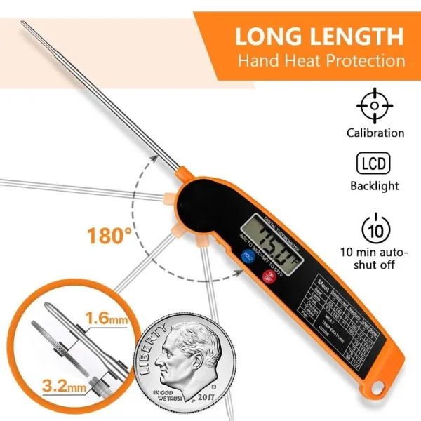 Hot Sale Digital Kitchen Food Thermometer For Meat Water Milk Cooking Food Probe BBQ Electronic Oven Thermometer Kitchen Tools 2