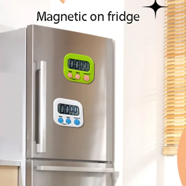 Digital Kitchen Timer for 99 Minutes Cooking Countdown with Magnetic Tool Timing Cook Friendly Alarm Clock Counter with Stand 6