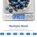 Digital Kitchen Scale Stainless Steel Food Scale with LCD Display for Precise Weighing of Cooking Ingredients Diet 4