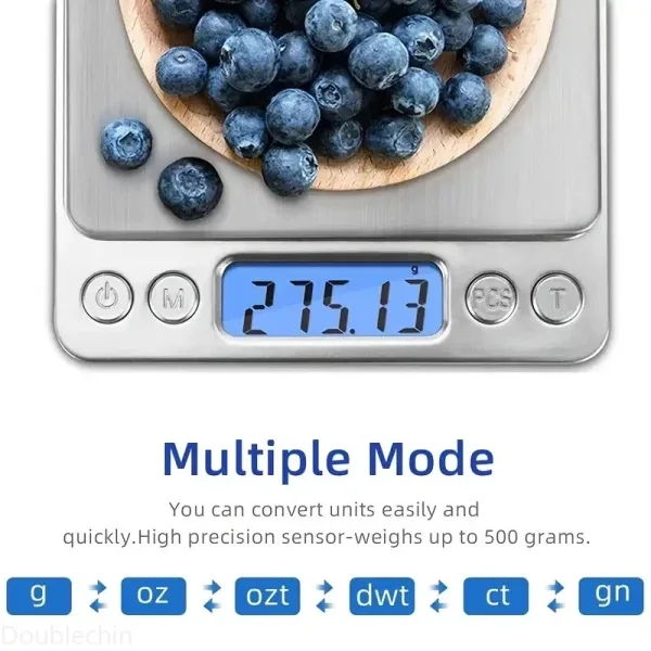 Digital Kitchen Scale Stainless Steel Food Scale with LCD Display for Precise Weighing of Cooking Ingredients Diet 4