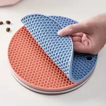 4 Round Kitchen Trivets, Reusable Heatproof Mat for Table Protection Under Hot Cookware & Dishes 5