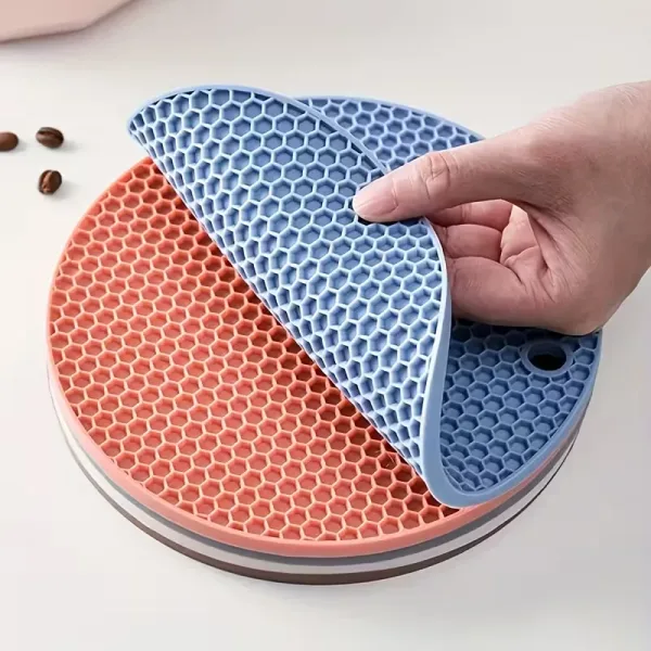 4 Round Kitchen Trivets, Reusable Heatproof Mat for Table Protection Under Hot Cookware & Dishes 5 4 Round Kitchen Trivets, Reusable Heatproof Mat for Table Protection Under Hot Cookware & Dishes 5