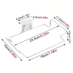 Kitchen Non Perforated Stainless Steel Garbage Rack With Hanging Bracket, Cabinet Door With Cloth And Garbage Bag Storage Rack 2