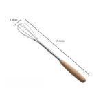 Stainless Steel Mini Egg Beater Wooden Handle Whisk Egg Mixer Baking Baking Set Home Cake Tools Kitchen Accessories 6