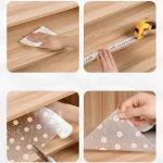 Daisy Flower Kitchen Cabinet Mat Reusable Drawer Mat Kitchen Dining Table Mat Insulation Mat Waterproof Moisture-proofDrawer Mat 2