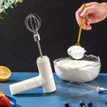 1 PCS Wireless Electric Food Mixer Portable 3 Speeds Egg Beater Baking Dough Cake Cream Mixer Kitchen Tools 5