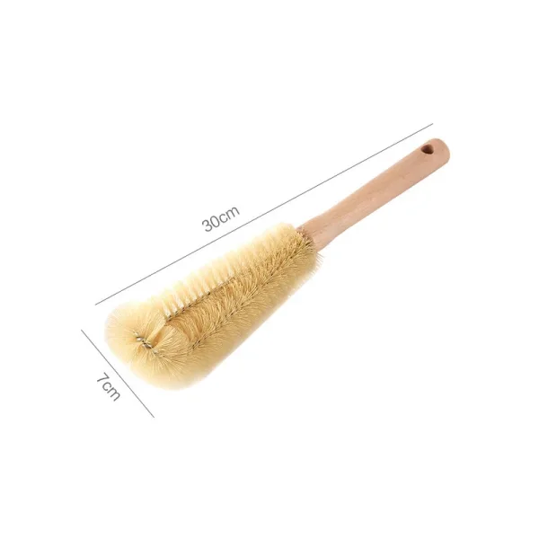 Kitchen Cleaning Tools Drink Bottles Glass Scrubbers Cleaning Brush Wooden Bottle Cleaning Brush with Long Handle 4