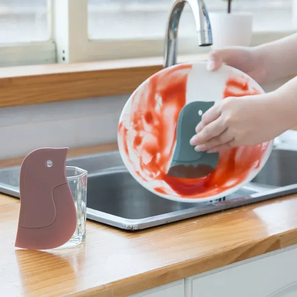 Household Kitchen Multifunctional Soft Scraper Dirt and Grease Cleaning Tool Silicone Scraper To Clean Pots and Oil Stains 4