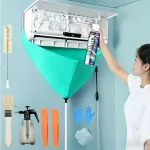 8/6/1pcs Air Conditioning Cleaning Kit Leak-proof Cover Full Set of Air Conditioner Cleaner with Water Pipe Clean Tools 2