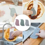 Household Kitchen Multifunctional Soft Scraper Dirt and Grease Cleaning Tool Silicone Scraper To Clean Pots and Oil Stains 2