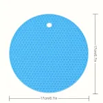 4 Round Kitchen Trivets, Reusable Heatproof Mat for Table Protection Under Hot Cookware & Dishes 6