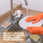 Kitchen Long Silicone Sink Faucet Mat Splash Guard for Absorbent Sink Countertop Protectors Mat Kitchen Gadgets 4
